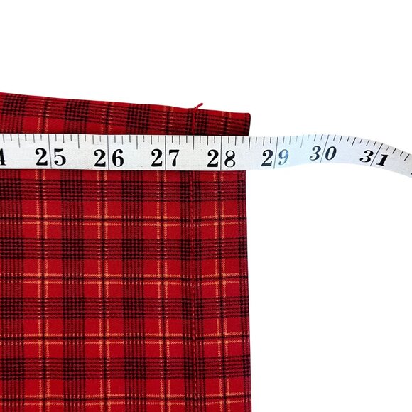 Croft & Barrow Womens Red Plaid Straight-Leg Mid Rise Stretch Pants 18 Short NWT - Picture 15 of 15